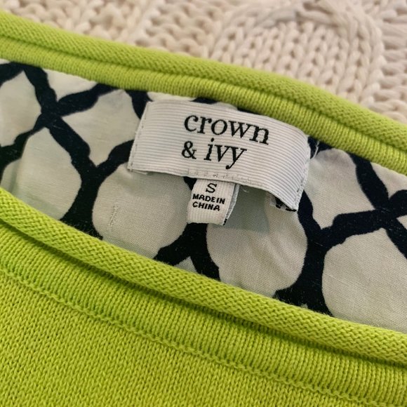 Crown & Ivy Lime Green Sweater - Picture 2 of 6